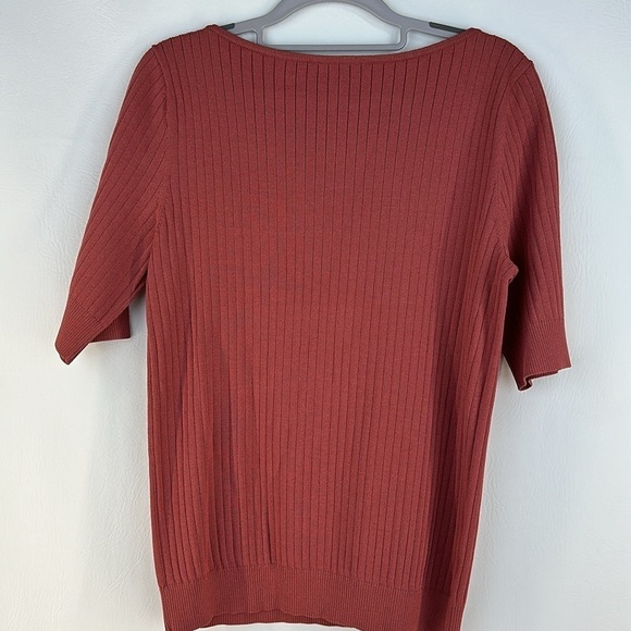 Worth Ribbed Short Sleeve Knit, L - Picture 5 of 8